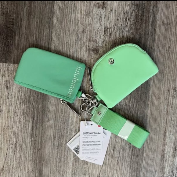 Lululemon Athletica Mint Green Dual Pouch Wallet - Picture 1 of 6